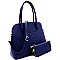 Classy 2-Way Dome Satchel Wallet SET MH-XR7204W