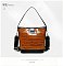 Croc Skin Twist Flap Bucket Bag
