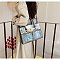 Exceptional Crocodile Padlock Multi Tone Satchel