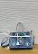 Women’s Blue Denim Rhinestones Handbags with Lock