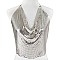 SEXY HALTER METAL MESH Solid Color CAMISOLE TOP 15" / 30" LARGE