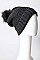 FAUX FUR SHERPA LINING POM BEANIE