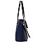 Monogram Bow Accent Shopper Tote Wallet SET