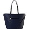 Monogram Bow Accent Shopper Tote Wallet SET