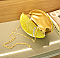 American Football Shaped Fully Rhinestoned Hard Case Clutch