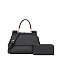 2- In-1 Saffiano Doctor Design Handbag with Wallet
