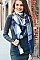 FRAYED EDGE FLANNEL BLANKET SCARF