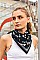 Bordered Floral Pattern Bandana