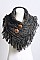 HEATHER FRINGE SHOULDER WARMER
