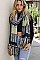 COLORBLOCK CONTRAST KNIT OVERSIZE SCARF