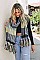 COLORBLOCK CONTRAST KNIT OVERSIZE SCARF