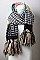 COLORBLOCK CONTRAST KNIT OVERSIZE SCARF
