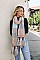 COLORBLOCK CONTRAST KNIT OVERSIZE SCARF