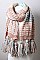 COLORBLOCK CONTRAST KNIT OVERSIZE SCARF