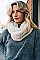 FAUX SHERPA LINING KNIT INFINITY SCARF