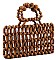 STYLISH NATURAL WOODEN BEAD TOTE BAG