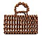 STYLISH NATURAL WOODEN BEAD TOTE BAG