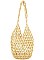 DESIGNER CHIC NATURAL BEAD WOVEN SHOULDER BAG