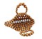 Small Beaded Wood Carry Bag