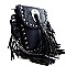 Fringed Studded Skull Cross Body
