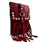 Fringed Small Cross Body Smart-Cellphone Holder