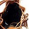 Boutique Fringed Drawstring Bucket Cross Body