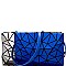 YX0006-LP Matte Geometry Patchwork 2 in 1 Clutch Combo SET