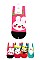 Package of 12 Assorted Color Comic Print Socks Set LA-Z69738