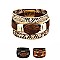Snake Print Wood Layered Leather Wrap Bracelet MH-ZB1301