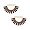 Fashionable Half Circle Hook Er with Leather Fringe SLZE1392