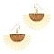 Stylish Metal Cut Out Leather Trim Earrings MH-ZE1476-1