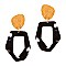 Multicolored Open-cut Acrylic Metal Post Earring MH-ZE1594