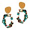 Multicolored Open-cut Acrylic Metal Post Earring MH-ZE1594