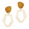 Multicolored Open-cut Acrylic Metal Post Earring MH-ZE1594