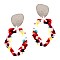 Multicolored Open-cut Acrylic Metal Post Earring MH-ZE1594