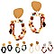 Multicolored Open-cut Acrylic Metal Post Earring MH-ZE1594