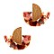 Multicolored Acrylic Metal Post Earring MH-ZE1598