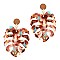 Stylish Acrylic Metal Post Organic Leaf Earrings MH-ZE1601