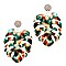 Stylish Acrylic Metal Post Organic Leaf Earrings MH-ZE1601