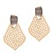 Leather Filigree Metal Post Earring MH-ZE1624