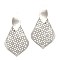 Leather Filigree Metal Post Earring MH-ZE1624