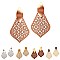 Leather Filigree Metal Post Earring MH-ZE1624