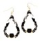 Druzy Stone Acrylic Lucite Teardrop Open-Cut Earring MH--ZE1960