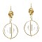 Open Cut Geometric Clear Acrylic Metal Earring
