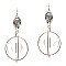 Open Cut Geometric Clear Acrylic Metal Earring