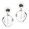 Metal Frame Clear Acrylic Ball Earring
