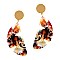 Multi-colored Acrylic Half Moon Metal Post Earring MH-ZE2015