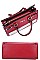 STYLISH Nicole Lee TWO TONE SATCHEL