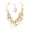 PLASTIC & ACRYLIC LINKED CHAIN NECKLACE SET