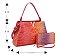 2- In1 Tie-Dye Croc -V- Emblem Bucket - Shoulder Handbag with Wallet